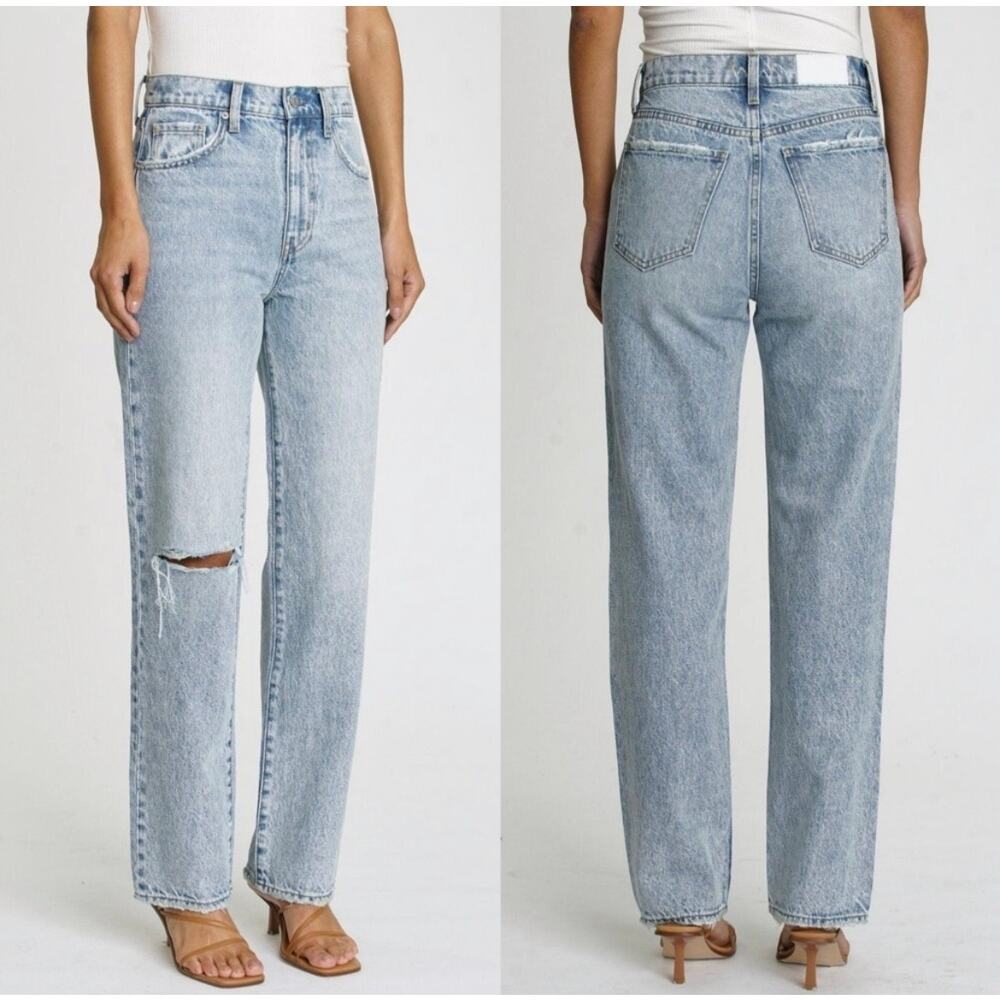 Pistola Cassie High Rise Jeans Charm Distressed Light Wash Denim 24 Capsule